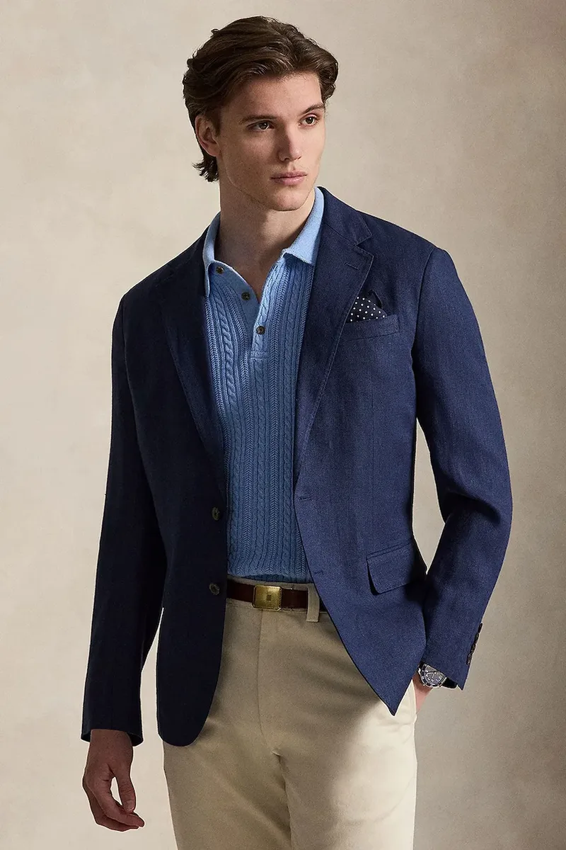 Polo Ralph Lauren Σακάκι ανδρικό με λινό
