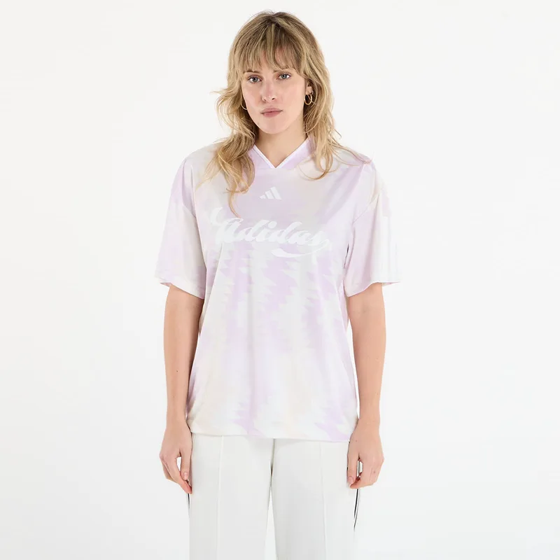 T-shirt adidas House Of Tiro X Common Goal Jersey T-Shirt Wonder White/ Off White/ Ice Lavender- Multicolor L