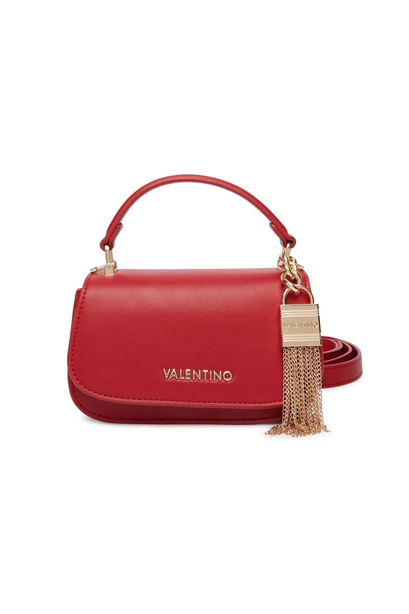 Valentino γυναικεία τσάντα χειρός με μεταλλικό λογότυπο "Iride" - 73LVBS9OU10/IRI Κόκκινο