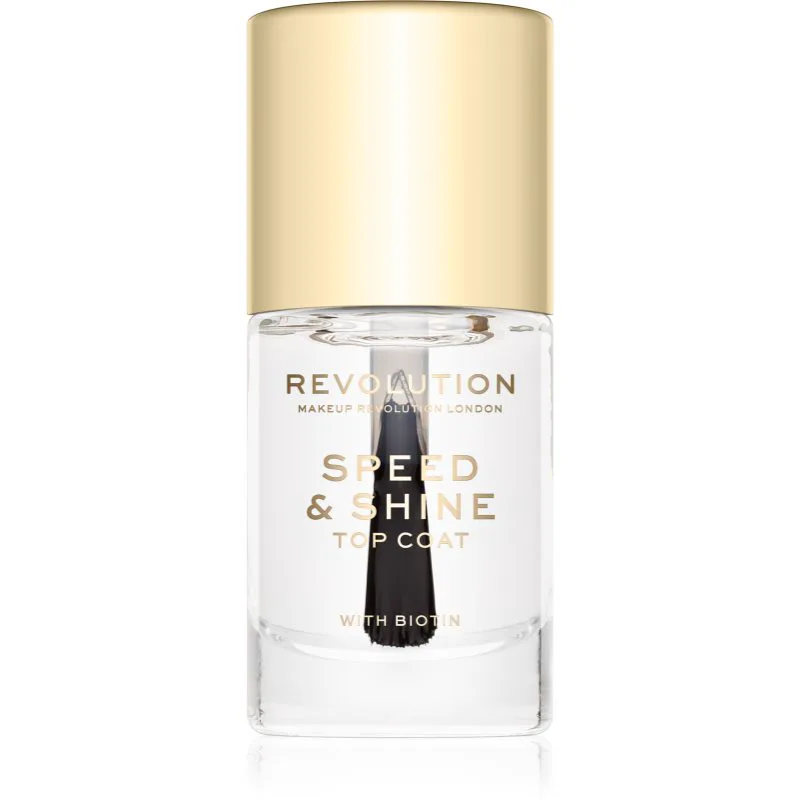 Revolution Speed & Shine βερνίκι νυχιών με γρήγορο στέγνωμα διαφανής 10 ml