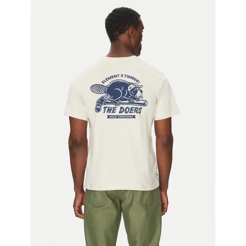 Element T-Shirt ELYZT00518 Μπεζ Regular Fit