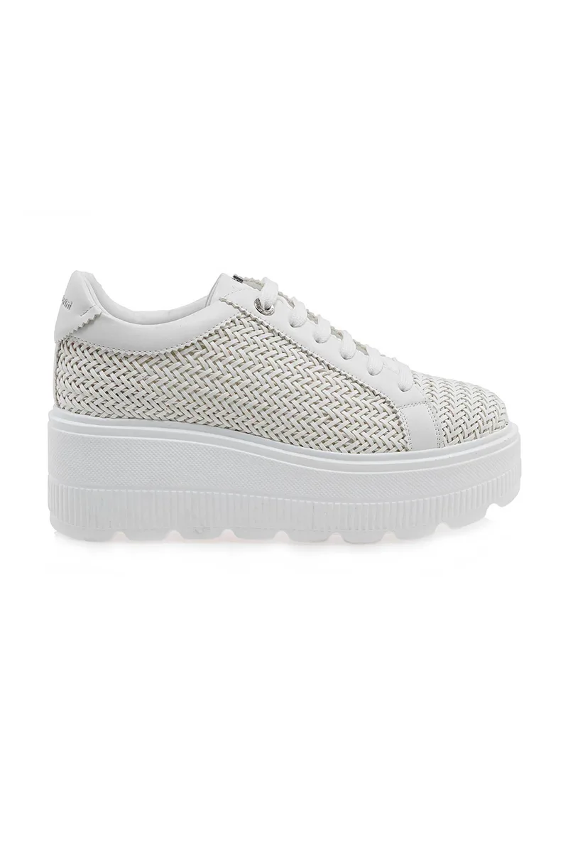 Renato Garini γυναικεία sneakers με πλεκτό σχέδιο - W119R269326M Λευκό