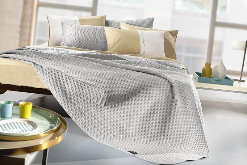 Σετ Κουβερλί Μονό 2 Τεμαχίων Guy Laroche Riva Silver 160x240