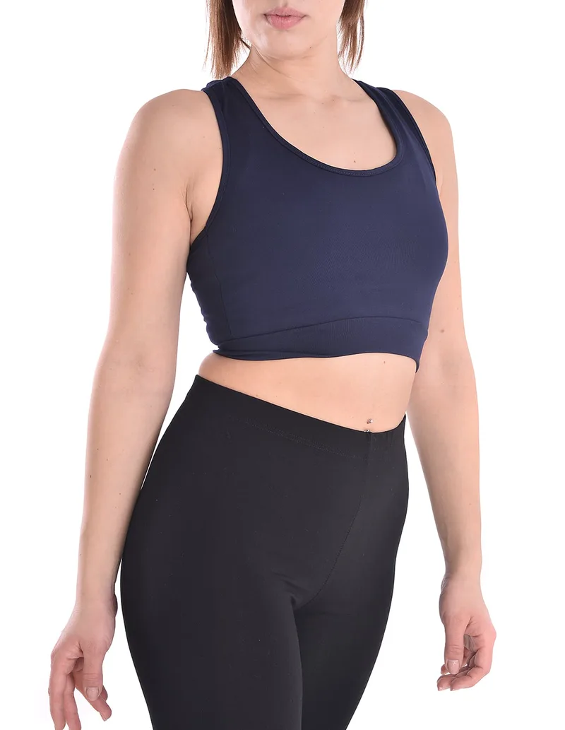 Γυναικείο αθλητικό dry fit μπουστάκι σε μπλε χρώμα