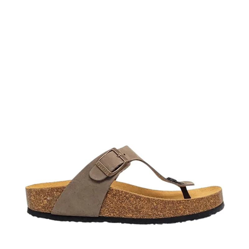 Plakton δερμάτινα flatforms 341671 χακί