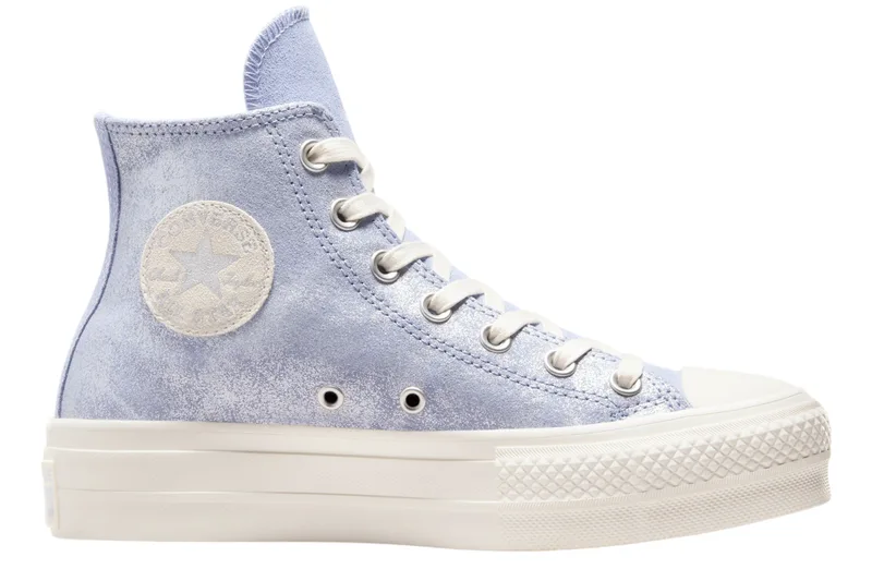 Sneaker Converse Chuck Taylor All Star Lift Platform Suede Shimmer A11549C-LILAC PEWTER-EGRET-SILVER Γυναικείο