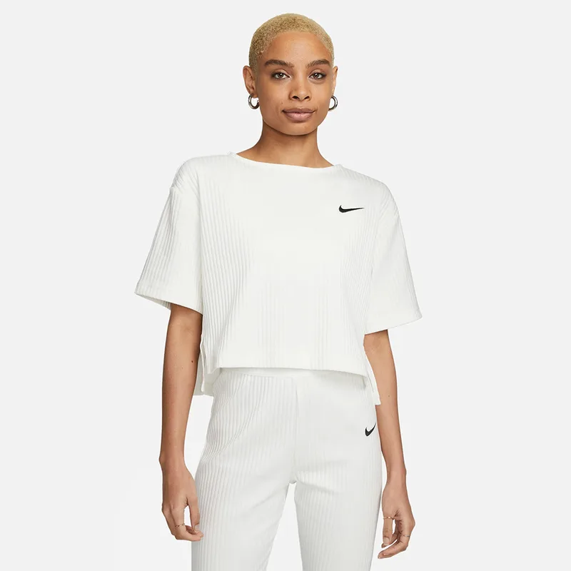Nike Sportswear Rib Jersey Γυναικείο Cropped T-Shirt (9000129963_8850)