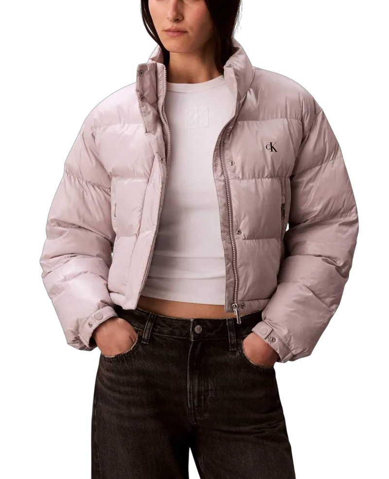 Γυναικείο Puffer Μπουφάν Γκρι Calvin Klein LV047D504G-QJL