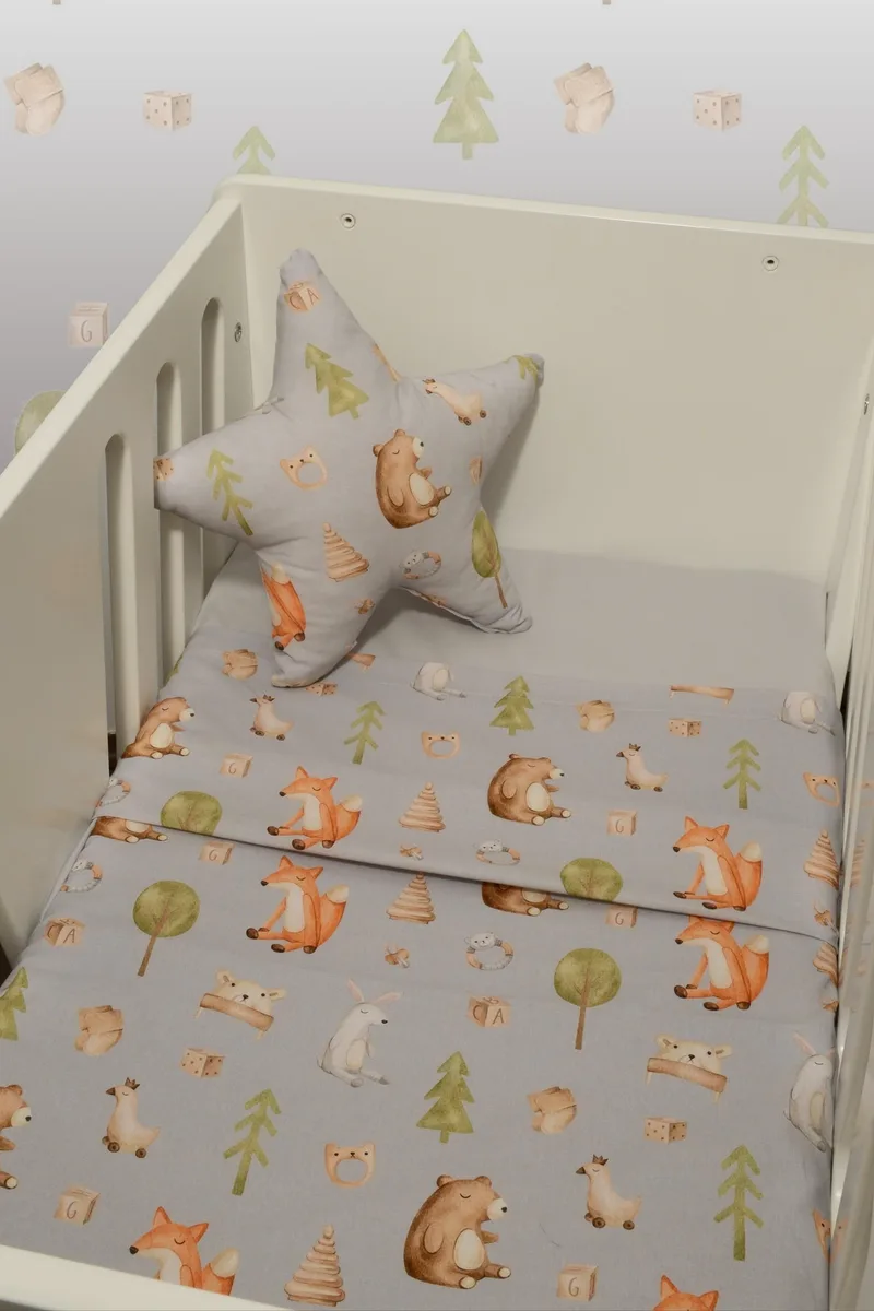 Σεντόνια Λίκνου Σετ 2τ -75x110-100% Βαμβάκι Des -427 Oliver Baby