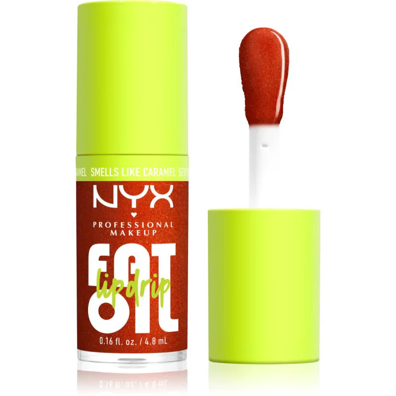 NYX Professional Makeup Fat Oil Lip Drip Έλαιο για τα χείλη απόχρωση Caramelt Mami 4.8 ml