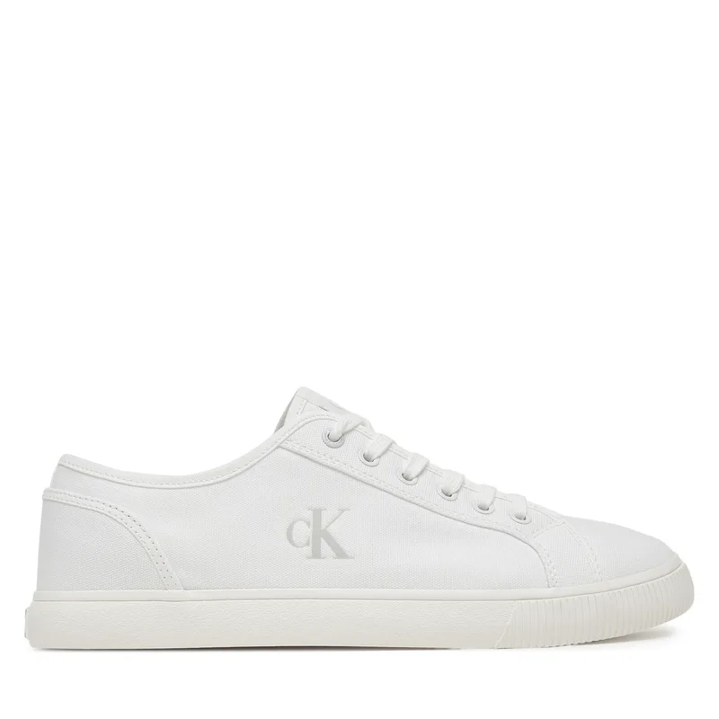 Πάνινα παπούτσια Calvin Klein Jeans Ess Vulc Low Mg Canvas YM0YM01209 Λευκό