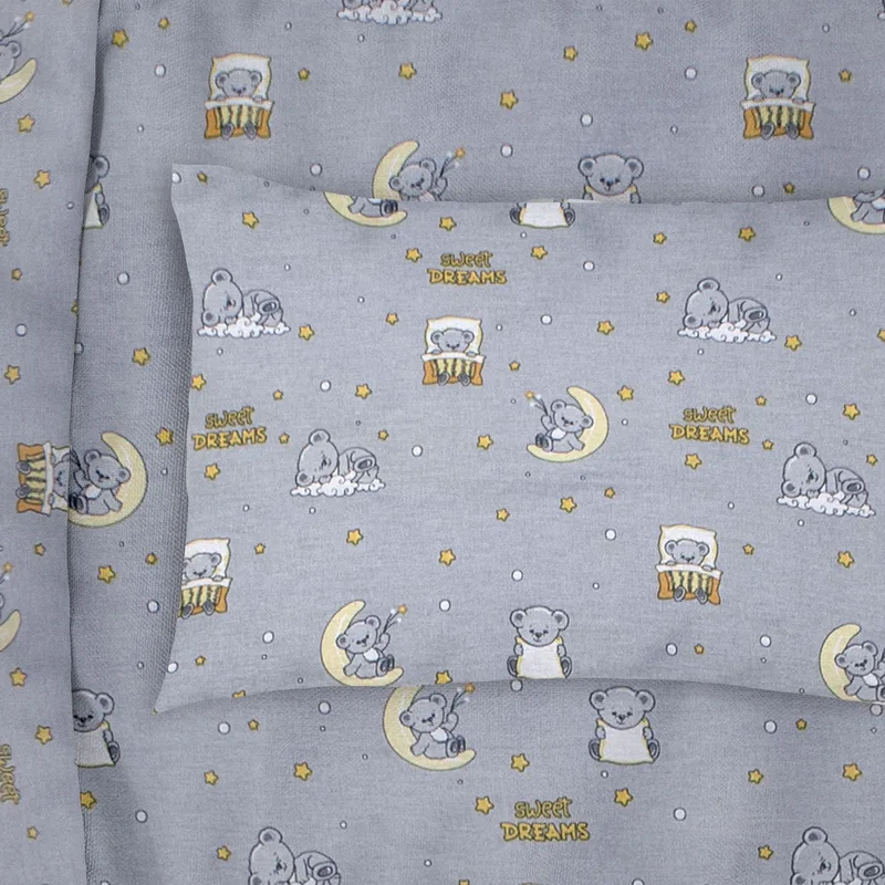 Παιδική Μαξιλαροθήκη Dimcol Sweet Dreams 552 Grey 50x70