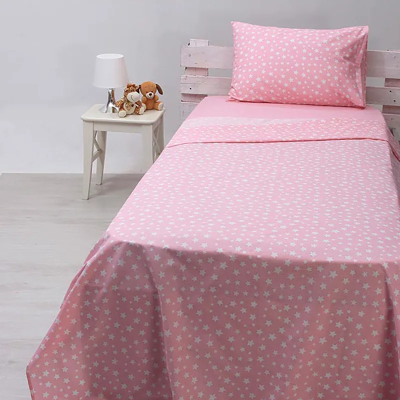 Σεντόνια Μονά (Σετ) 105X205+30 Sunshine Cotton Feelings 22 Ροζ Με Λάστιχο (105x205+30)