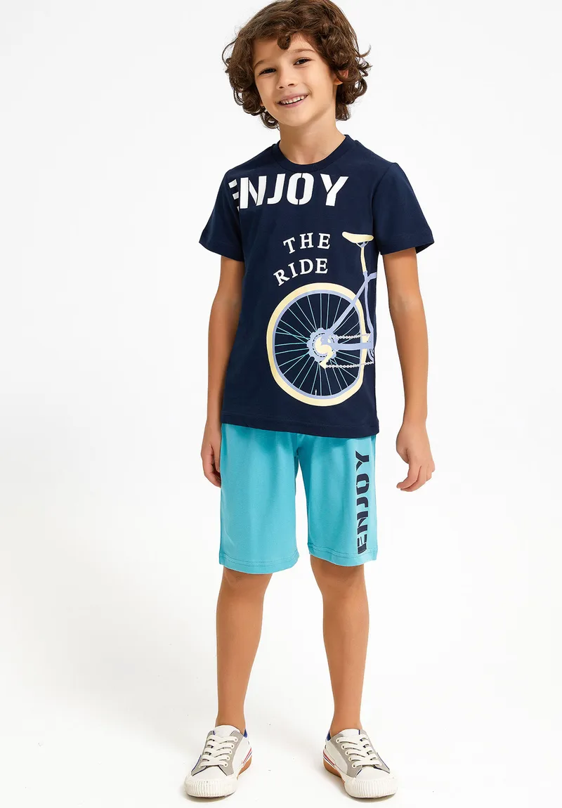 Φόρμα παιδική αγόρι Enjoy The Ride RP2718-Μπλε Σκούρο