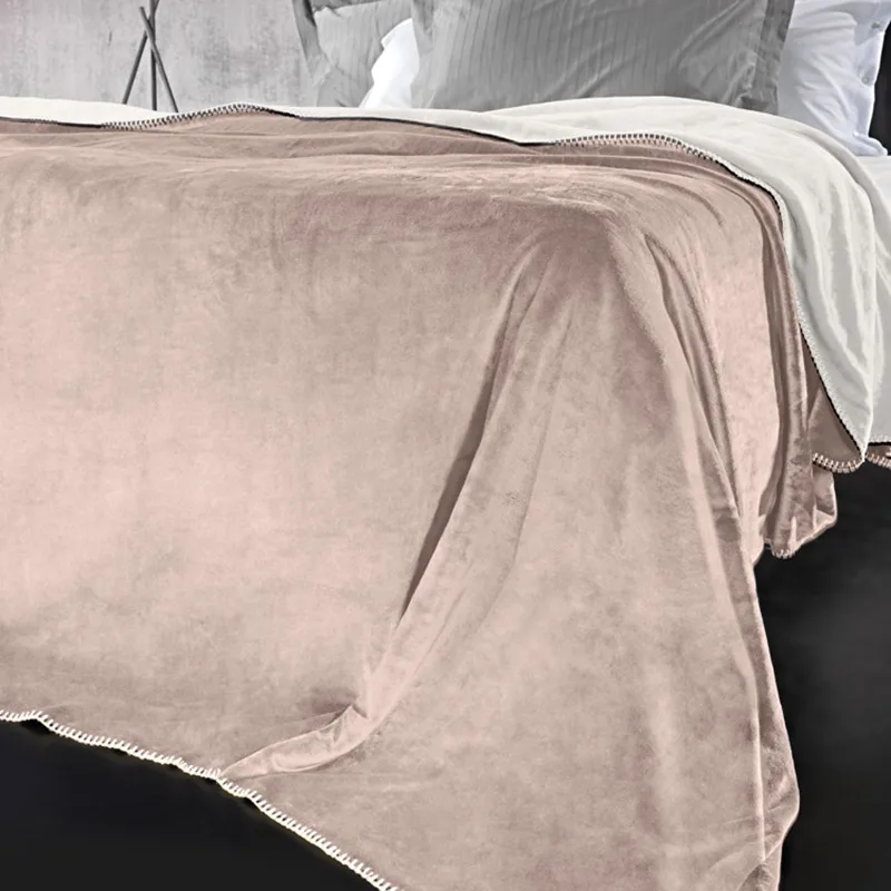 Κουβέρτα Fleece Υπέρδιπλη 220X240 Guy Laroche Velvent Pudra (220x240)