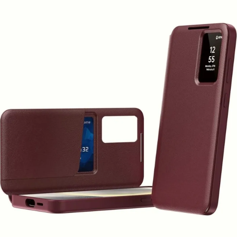 Θήκη Samsung Galaxy S25 FE Techsuit SmartView Series Flip με Ενεργό Πορτάκι - Red (5949419336179)