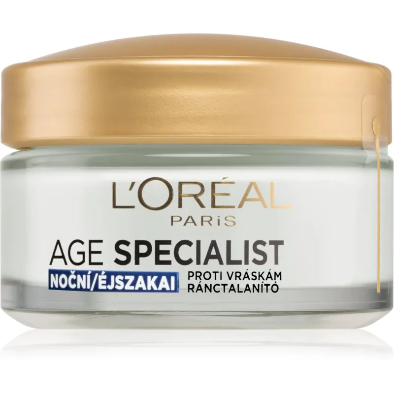 L’Oréal Paris Age Specialist 55+ αναζωογονητική κρέμα νύχτας ενάντια στις ρυτίδες 55+ 50 ml