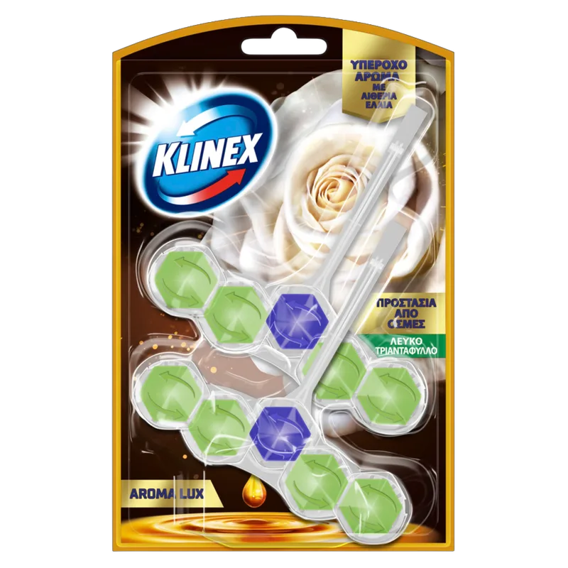 Klinex WC Block Power 5 Aroma Lux Λευκό Τριαντάφυλλο 50gr