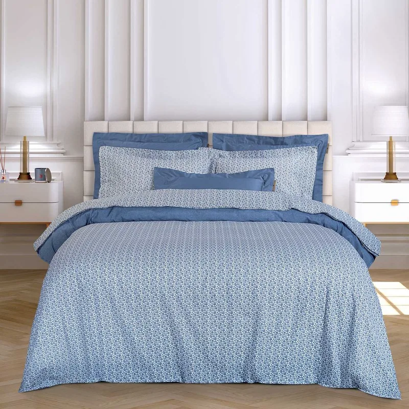 ΣΕΝΤΟΝΙΑ ΥΠΕΡΔΙΠΛΑ GREENWICH POLO CLUB ESSENTIAL 2372 ROYAL BLUE ΣΕΤ 4ΤΜΧ ΧΩΡΙΣ ΛΑΣΤΙΧΟ (240X260CM)