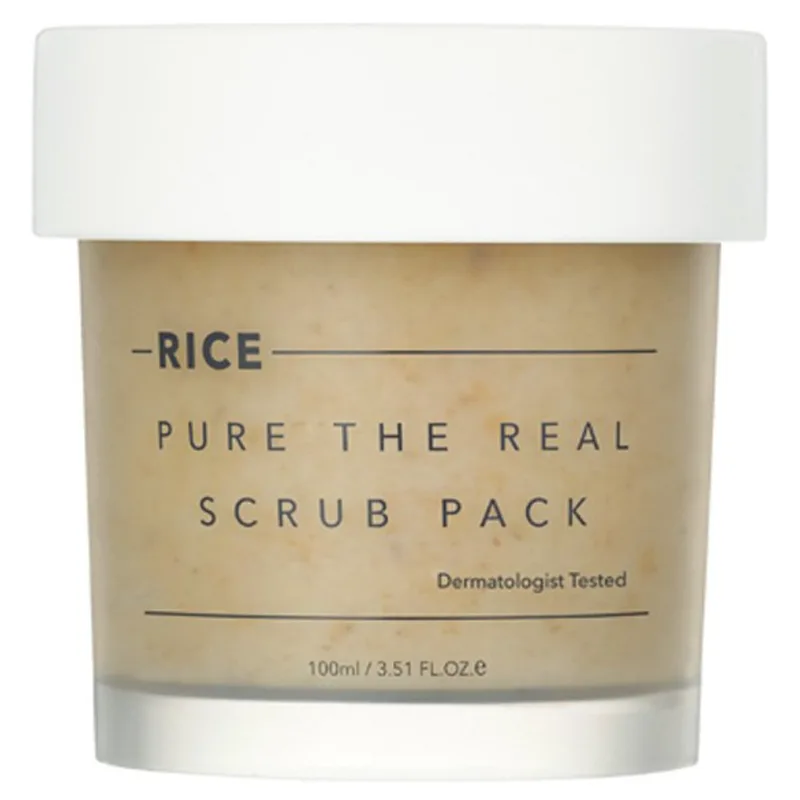 Thank You Farmer Rice Pure The Real Pack Face Scrub Θρεπτικό Αυτό-θερμαινόμενο Scrub Προσώπου για Υγιές & Λαμπερό Δέρμα 100ml