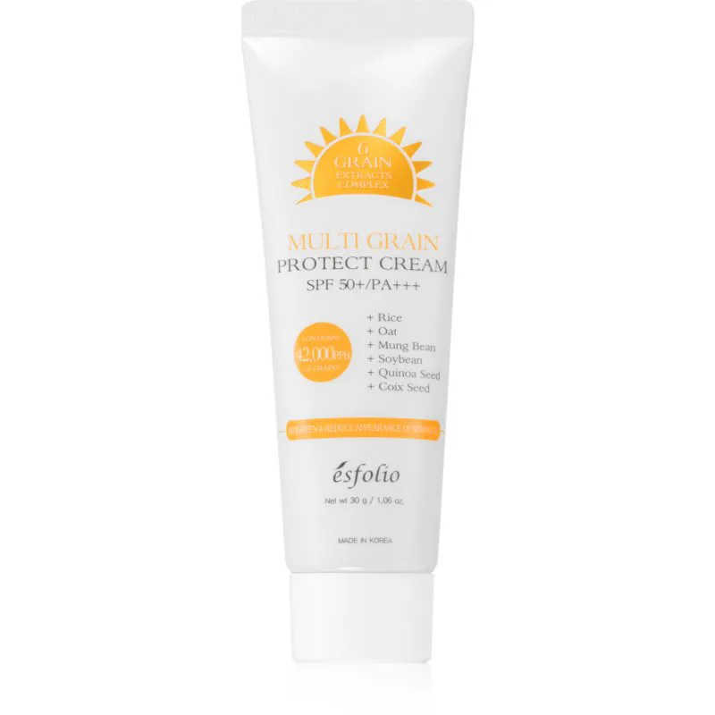 esfolio Protect Cream Multi Grain λαμπρυντική προστατευτική αντηλιακή κρέμα SPF 50+ 30 γρ