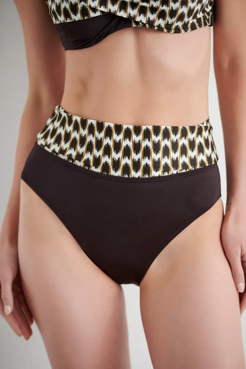 Blu4u γυναικείο μαγιό bikini σλιπ ψηλόμεσο κανονικής κάλυψης 'Stroke Leo'-23365076-18
