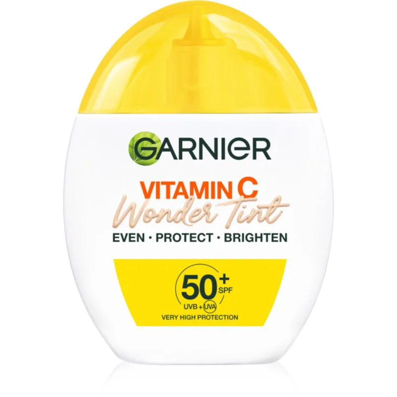 Garnier Vitamin C Wonder Tint ελαφρύ τονωτικό υγρό SPF 50+ απόχρωση Light 40 ml