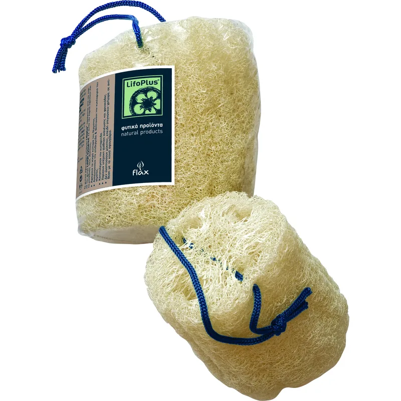 Lifoplus Loofah Natural Small Φυσική Ακατέργαστη Λούφα με Κορδόνι Μικρού Μεγέθους 1 Τεμάχιο