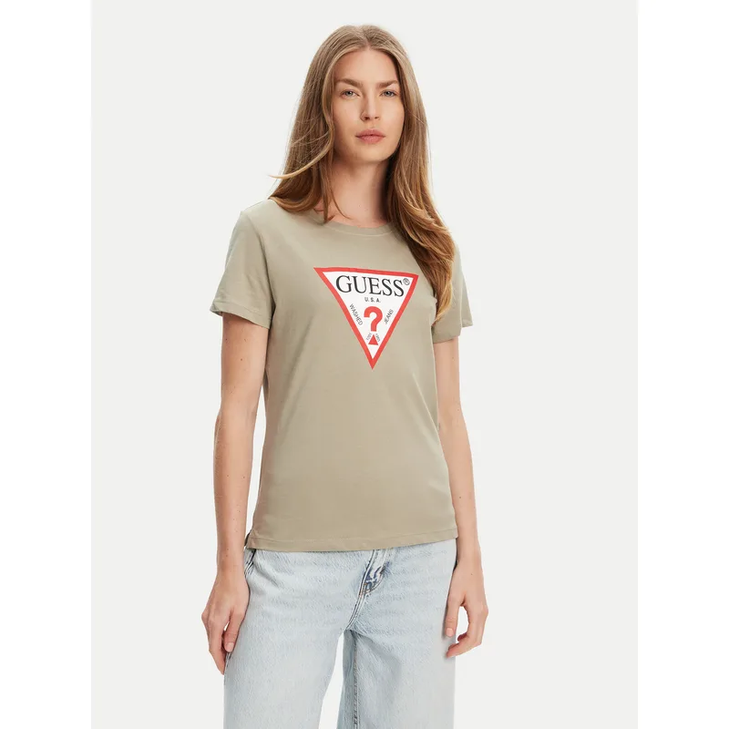 Guess T-Shirt W1YI1B I3Z14 Πράσινο Regular Fit