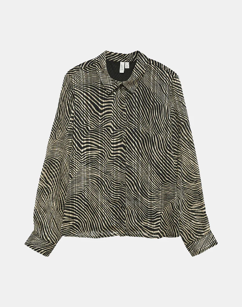 VERO MODA VMGEBRA GEDNA LS SHIRT WVN BTQ GA 10335833-BlackGebra Multi