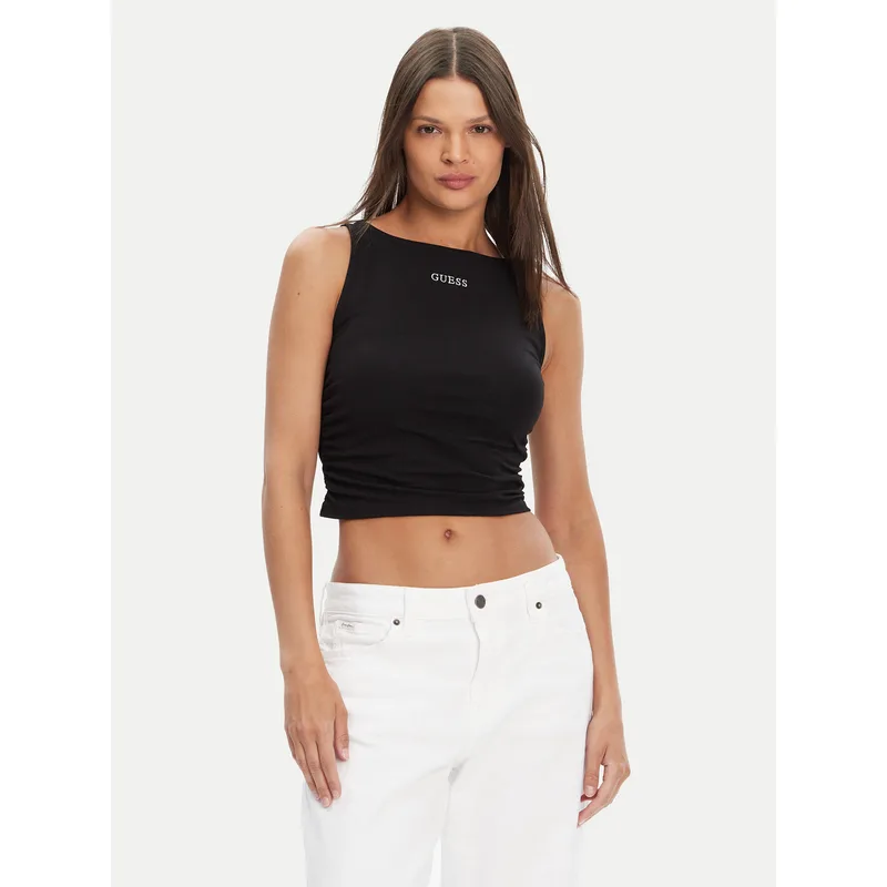 Guess Τοπ V5YP00 J1314 Μαύρο Regular Fit