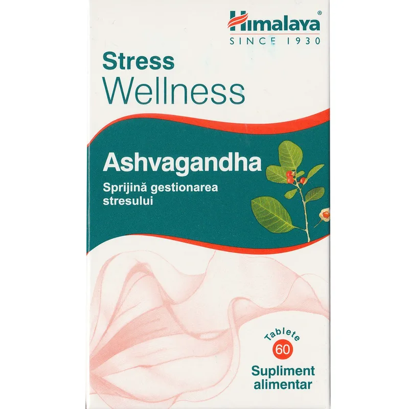 Himalaya Stress Wellness Ashwagandha Συμπλήρωμα Διατροφής Εκχυλίσματος του Βοτάνου Ασβαγκάντας για Καλή Νοητική Δραστηριότητα, Χαλάρωση, Συναισθηματική Ισορροπία & Ευεξία 60tabs