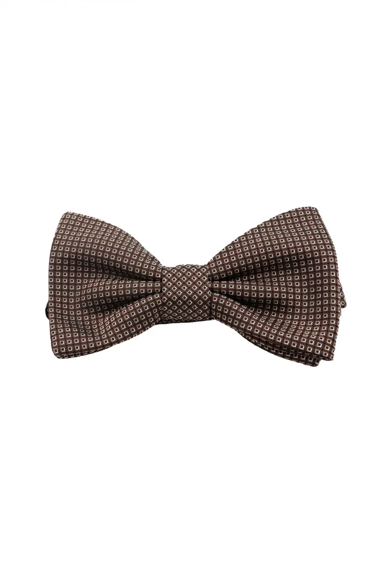 HUGO ΠΑΠΙΓΙΟΝ BOW TIE ΜΠΕΖ-ΚΑΦΕ