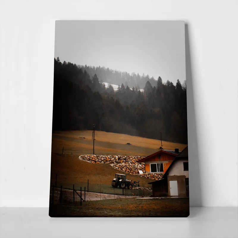 Πίνακας σε Καμβά RUSTIC FARMHOUSE MOUNTAIN FARM 2