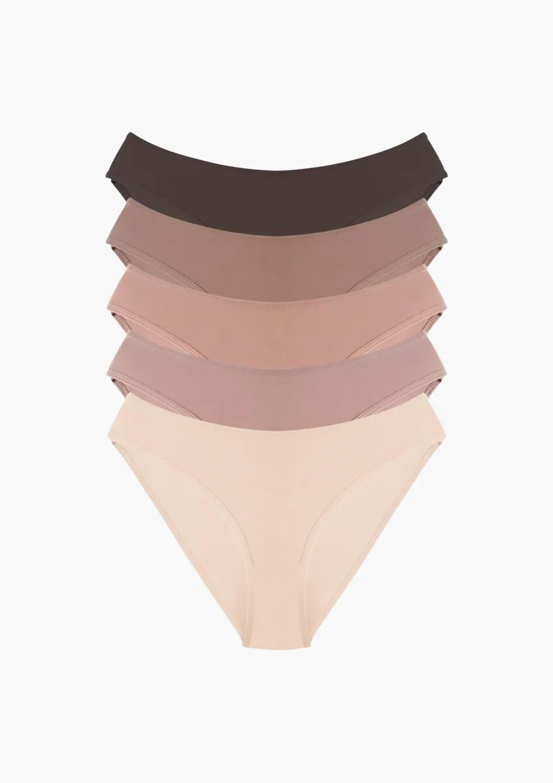 Βαμβακερά Σλιπ Κιλοτάκια (5τμχ) Nude - Πολύχρωμο