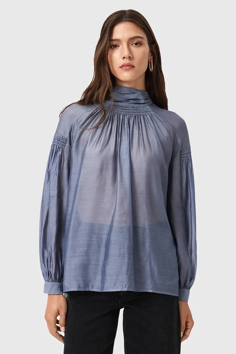 Μπλούζα με προσθήκη μεταξιού AllSaints PEARLA