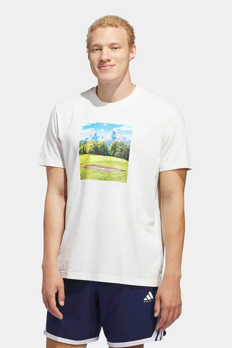 Adidas ανδρικό T-shirt Loose Fit "Escape Alpine" - KC9260 Λευκό