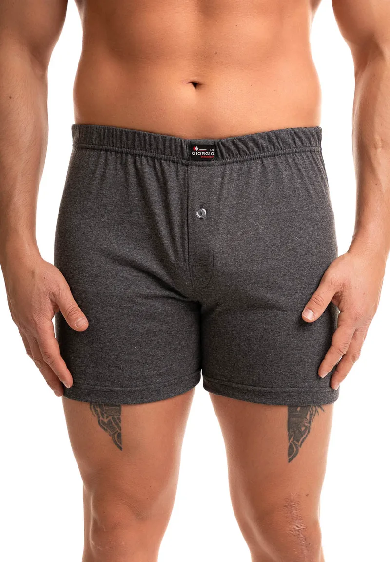 Boxer με εσωτερικό λάστιχο και κουμπί Giorgio 1003GRG-Ανθρακί