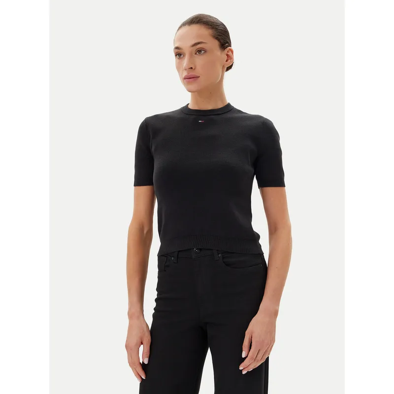 Tommy Jeans T-Shirt Essential DW0DW19336 Μαύρο Regular Fit
