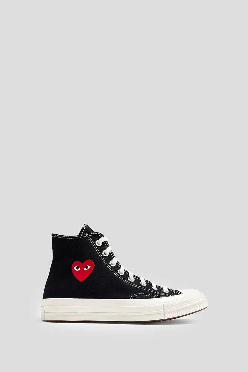 COMME DES GARÇONS PLAY Ανδρικό Μαύρο Hi-Top All Star White Sole