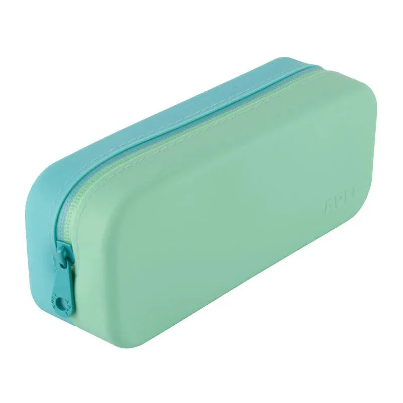 Κασετίνα βαρελάκι σιλικόνης Apli: Bicolor Pastel Nordic - γαλάζιο/πράσινο