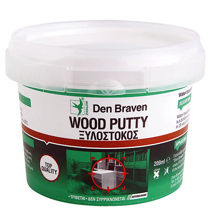 Ξυλόστοκος Νερού Γκρι DEN BRAVEN WOOD-PUTTY 200g