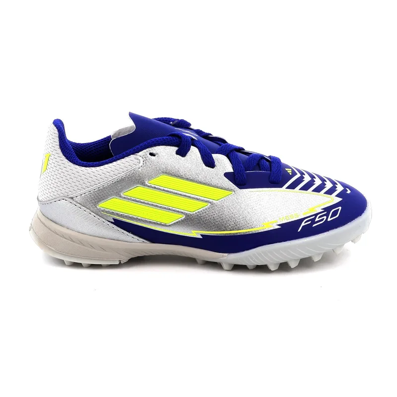Ποδοσφαιρικό Παπούτσι για Αγόρι Adidas F50 League Tf J Messi Χρώματος Ασημί IH0925