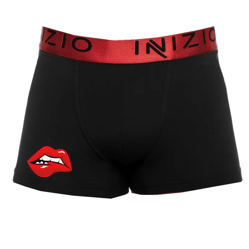 ΑΝΔΡΙΚΟ BOXER INIZIO ΜΕ ΕΞΩΤΕΡΙΚΟ ΜΕΤΑΛΙΖΕ ΛΑΣΤΙΧΟ ΣΧΕΔΙΟ ΧΕΙΛΗ 4501-29 ΜΑΥΡΟ/KOKKINO