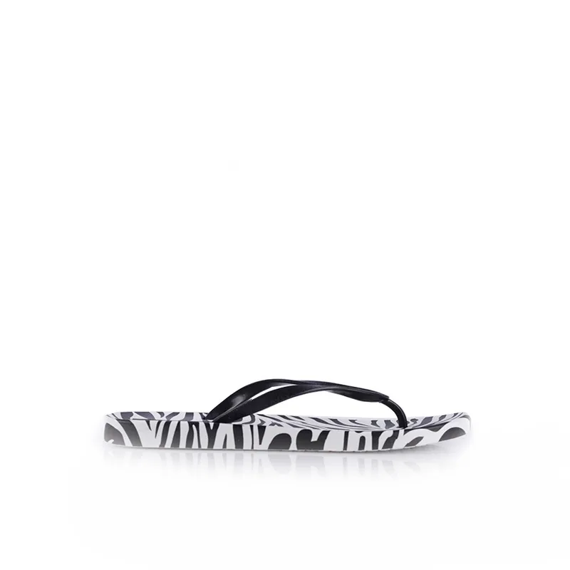 Σαγιονάρες θαλάσσης animal print ασπρόμαυρο. ΖΕΒΡΑ
