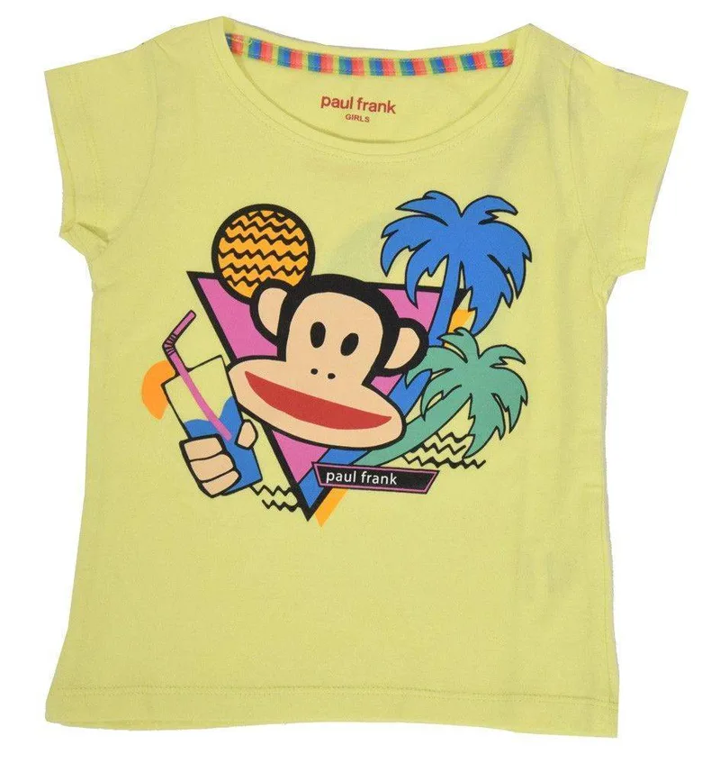T-SHIRT PAUL FRANK DRINK ΚΙΤΡΙΝΟ (128ΕΚ.)-(7-8 ΕΤΩΝ)