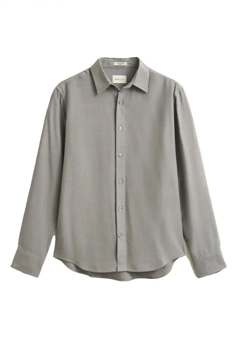 GANT ΠΟΥΚΑΜΙΣΟ REGULAR FIT ΓΚΡΙ - ΛΑΔΙ