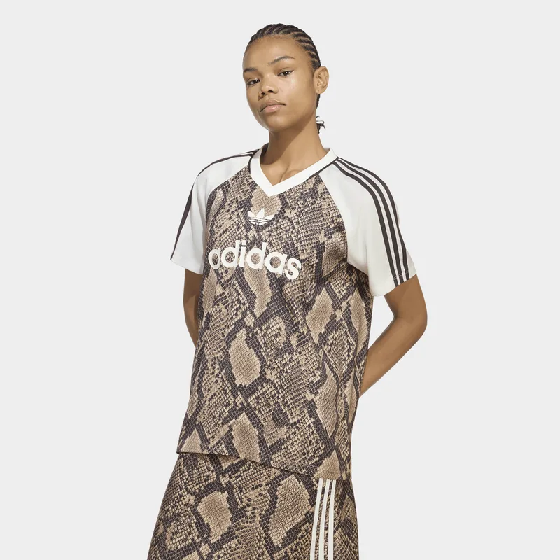 adidas Originals W Snake Print Satin Jersey (9000285216_95143)