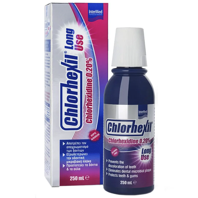 Chlorhexil 0.20% Mouthwash Long Use Στοματικό Διάλυμα για Ολοκληρωμένη Στοματική Προστασία σε Δόντια & Ούλα 250ml