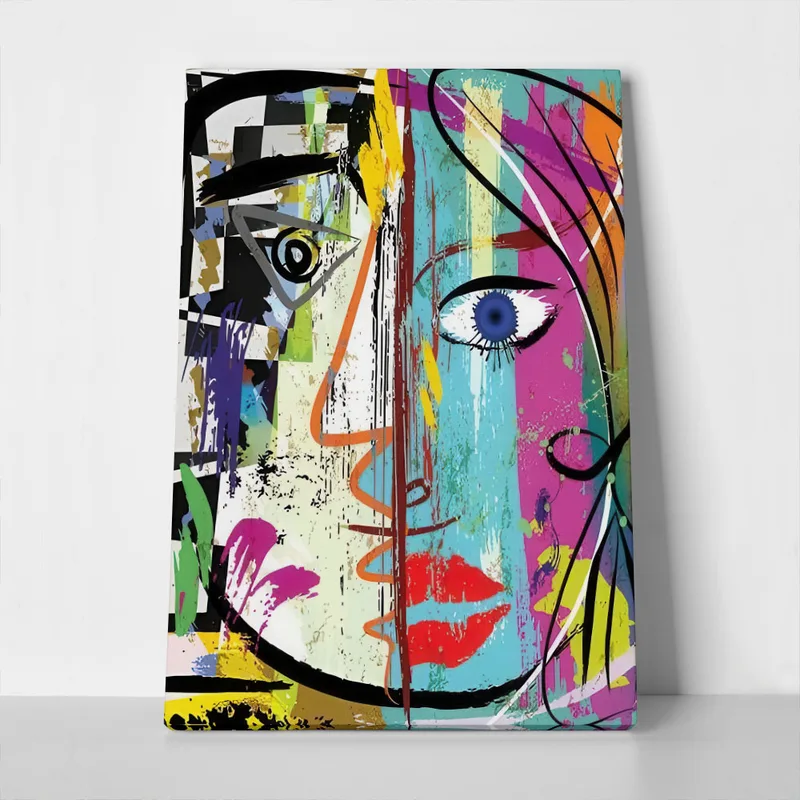 Πινακας σε καμβά ABSTRACT ART FACE PICASSO STYLE